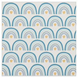 Pastel Boho Rainbows-Blues, Mint och Guld Fabric Tyg