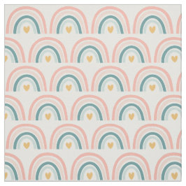 Pastel Boho Rainbows-Pinks, Blues, Guld Fabric Tyg