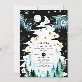 Pastel Boho Woodland Birthday Inbjudningar