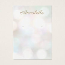 Pastel Bokeh Jewelry Earring Visning Card