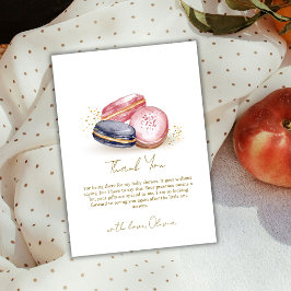 Pastel Bonjour Bébé Fransk Macarons Baby Shower Tack Kort