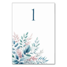 Pastel Botanical Bröllop Bord Card Bordsnummer