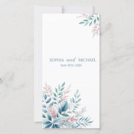 Pastel Botanical- Bröllopsprogram-