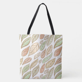 Pastel Botanical Leaf Pattern Tygkasse