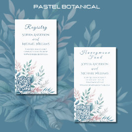 Pastel Botanical-Registry-Honeymoon Visitkort