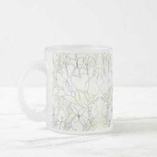 Pastel Bountiful-Blommar Frostad Glasmugg