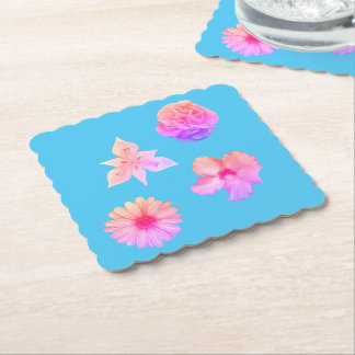 Pastel Bouquet Paper Coaster Underlägg Papper