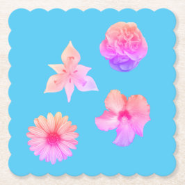 Pastel Bouquet Paper Coaster Underlägg Papper