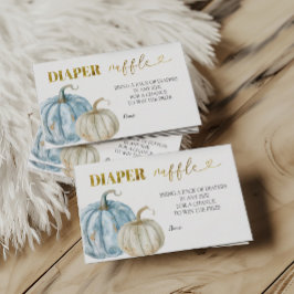 Pastel Boy Pumpkin Baby Shower Raffle Tilläggskort