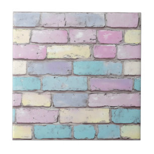 Pastel Brick Mönster Kakelplatta