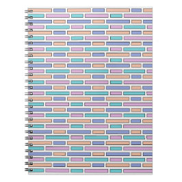 Pastel Bricks Mosaic Anteckningsbok