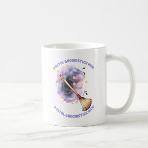 Pastel Broomstick Ride Kaffemugg