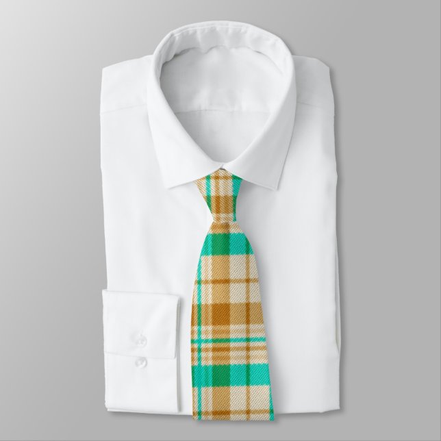 Pastel Brown och Grönt Play Tie Slips (Bunden)
