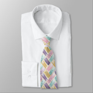 Pastel Brushstroke & Guld Crisscross Abstrakt Slips