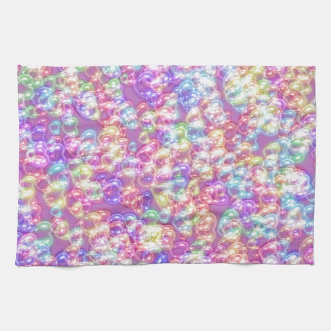 Pastel Bubbles Kitchen Towel Kökshandduk (Horisontell)