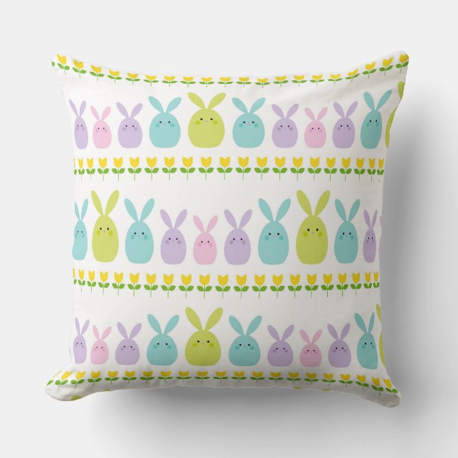 Pastel Bunnies Kudde (Framsida)