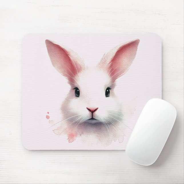 Pastel Bunny Magic: Girly Mouse Pad Musmatta (Med mus)