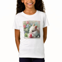 Pastel Bunny med Daisy - T-Shirt