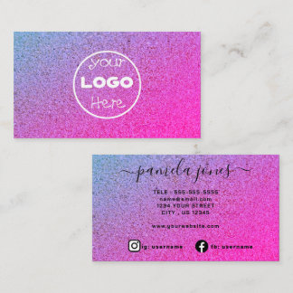 Pastel Business Card-mall, Holografisk Unicorn Visitkort