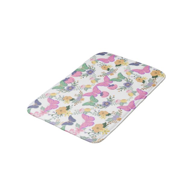 Pastel Butterflies Bath-mat Badrumsmatta (Vinklad)