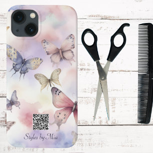 Pastel Butterflies Business eller Personal QR-kod