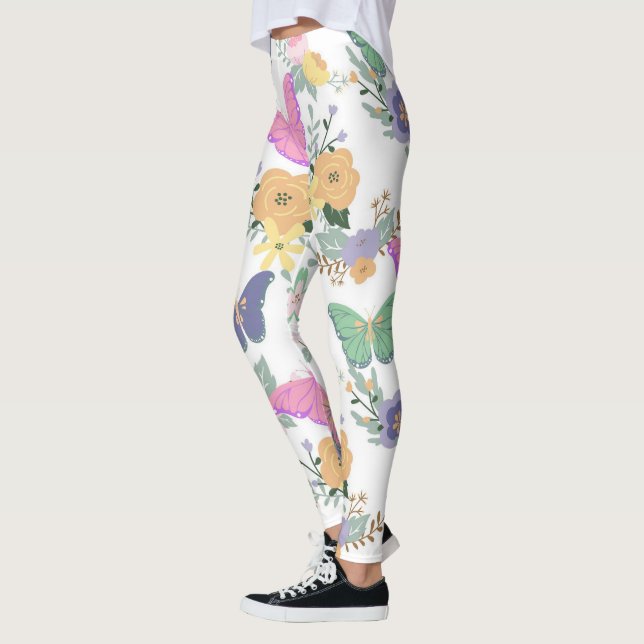 Pastel Butterflies Leggings (Vänster)