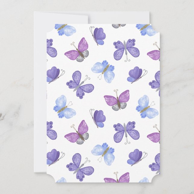 Pastel Butterfly | Elegant och viskhet Inbjudningar (Framsida)