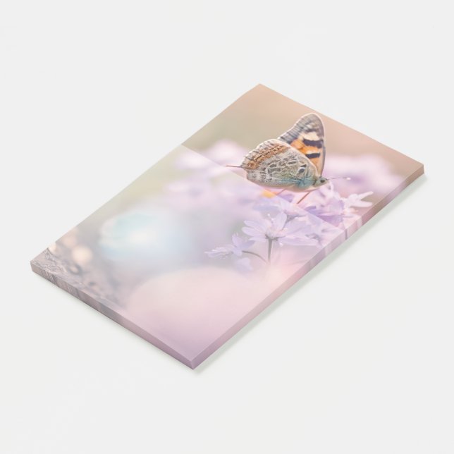 Pastel Butterfly Garden Post-it Block (Vinklad)