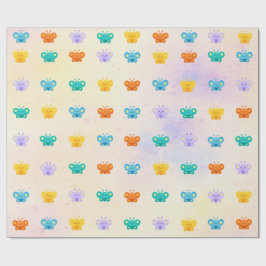 Pastel Butterfly Gift Wrap - Kawaii Wrapping Pappe Presentpapper