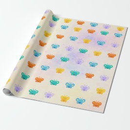 Pastel Butterfly Gift Wrap - Kawaii Wrapping Pappe Presentpapper
