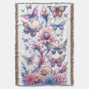Pastel Butterfly Mysigt Blanket Filt