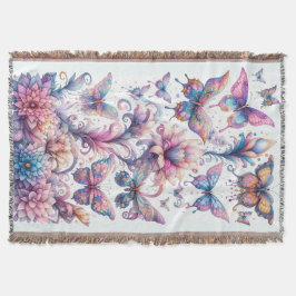 Pastel Butterfly Mysigt Blanket Filt