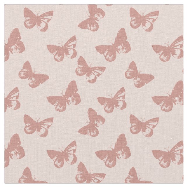 Pastel butterfly pattern tyg (Närbild)