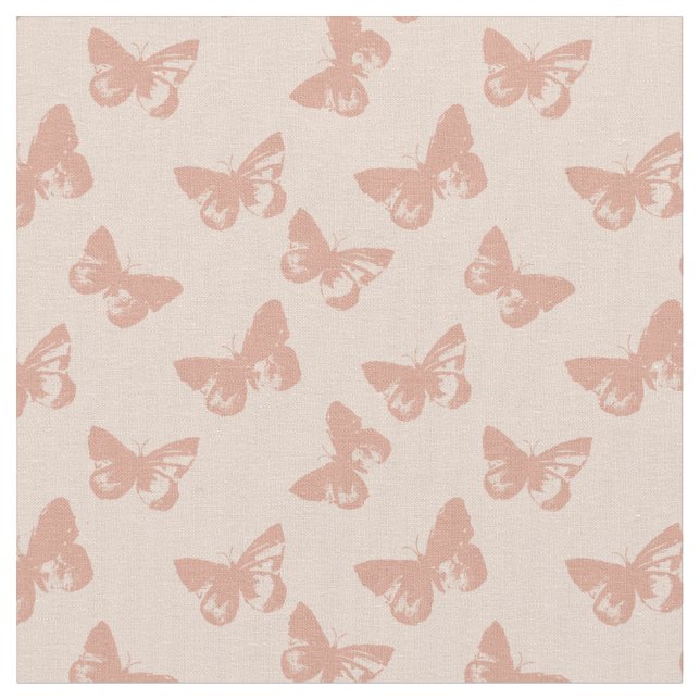 Pastel butterfly pattern tyg (Närbild)