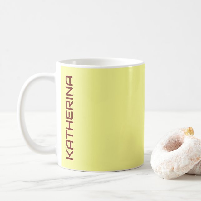 Pastel Butterkoppar Solid Färg Personlig Kaffemugg (Med munk)