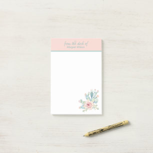 Pastel Cactus Personal Stationery Post-it Block