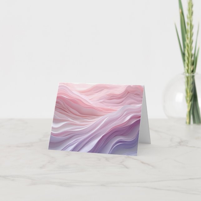 Pastel Calming Wave Pattern Kort (Framsida)
