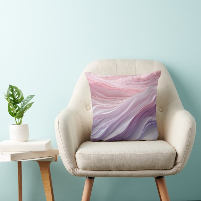 Pastel Calming Wave Pattern Kudde (Stol)