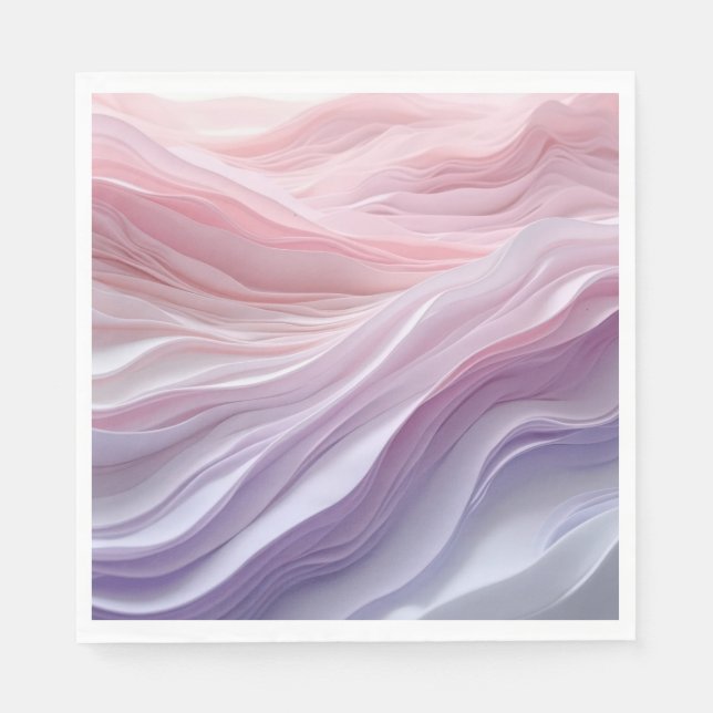 Pastel Calming Wave Pattern Pappersservett (Framsidan)