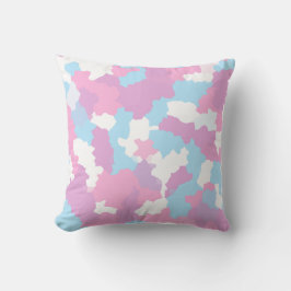 Pastel Camouflage Abstrakt Art Mönster Kudde