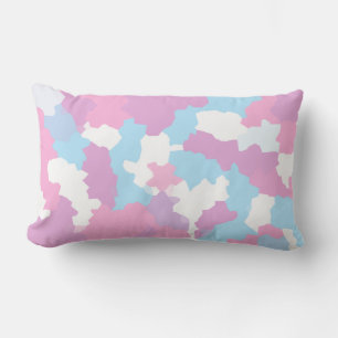 Pastel Camouflage Abstrakt Art Mönster Lumbarkudde