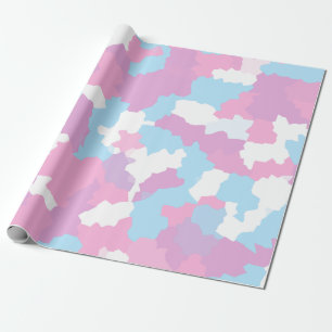 Pastel Camouflage Abstrakt Art Mönster Presentpapper