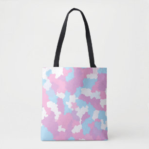 Pastel Camouflage Abstrakt Art Mönster Tygkasse