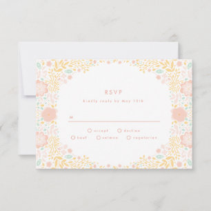 Pastel Candy Blommigt Bröllop OSA Card Kort