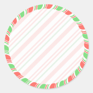 Pastel Candy cane Gräns, tom Anpassningsbar vid ju Runt Klistermärke