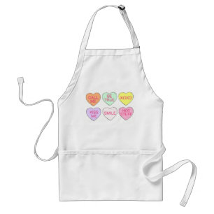 Pastel Candy Conversation Hearts Valentine Day Förkläde