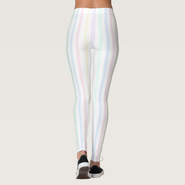 Pastel Candy Rand Rainbow Leggings (Baksida)
