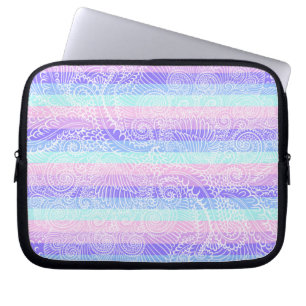 Pastel Candy Swirls   Mjuka Fantasy Mönster Laptop Sleeve