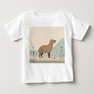 Pastel Capybara Baby Tee