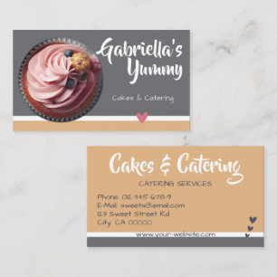 Pastel Caramel Cuptårta Cake Photo Template Sweet Visitkort
